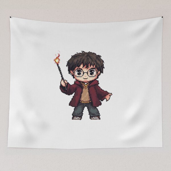 Item preview, Harry, Cartoon Wizard Magical fantasy, magical tale Pixel Art  designed and sold by Innamalinka.