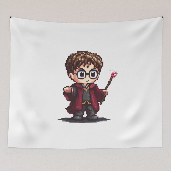 Item preview, Harry, Cartoon Wizard Magical fantasy, magical tale Pixel Art  designed and sold by Innamalinka.