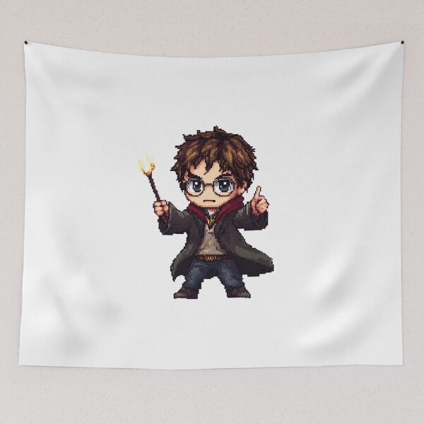 Item preview, Harry, Cartoon Wizard Magical fantasy, magical tale Pixel Art  designed and sold by Innamalinka.