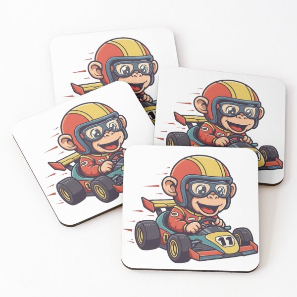 Item preview, Cute Baby Chimp Race Car Driver designed and sold by likbatonboot.