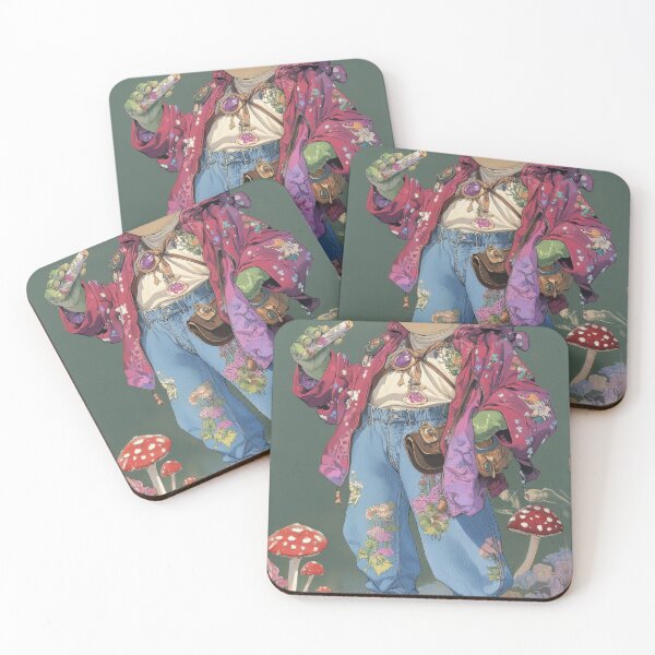 Item preview, Whimsical Goblincore Frog – Cottagecore & Fairycore Vintage Nature Art designed and sold by baucestudio.