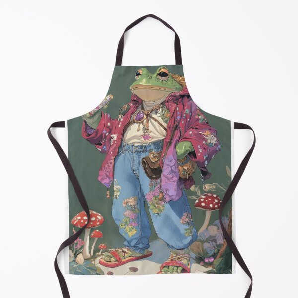 Item preview, Whimsical Goblincore Frog – Cottagecore & Fairycore Vintage Nature Art designed and sold by baucestudio.