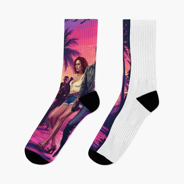Item preview, Retro Miami Vibes Graphic Tee for Beach Party Fans designed and sold by ABSOLUTCREATIVE.