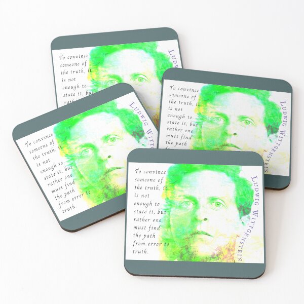 Item preview, Ludwig Wittgenstein quote: To convince someone of the truth, it is not enough to state it, but rather one must find the path from error to truth. designed and sold by artbleed.