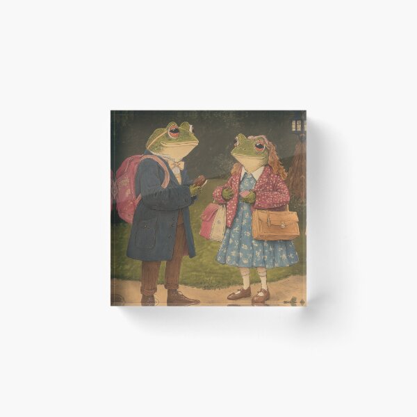 Item preview, Vintage Cottagecore Frog School – Whimsical Woodland Aesthetic designed and sold by baucestudio.