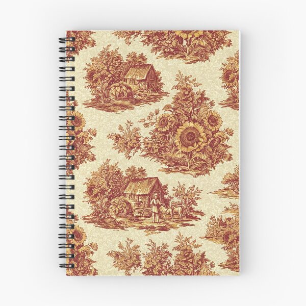 Item preview, Vintage French Toile de Jouy Sunflower & Rustic Rural Pastoral  designed and sold by Tamas Das.