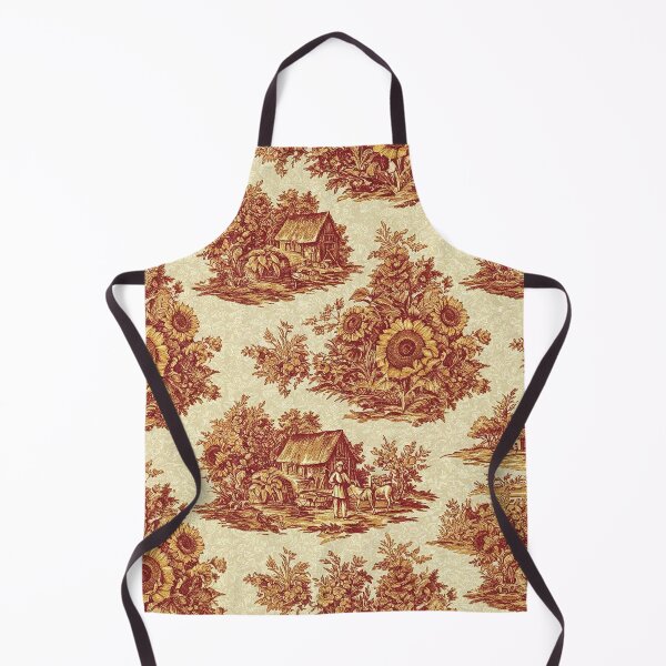 Item preview, Vintage French Toile de Jouy Sunflower & Rustic Rural Pastoral designed and sold by Tamas Das.