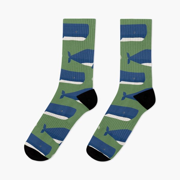 Item preview, Sperm whales on green designed and sold by reneesillus.