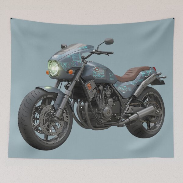 Item preview, Cyberpunk Motorcycle: Illustrated Futuristic Design designed and sold by Brendan Arthur Ring.