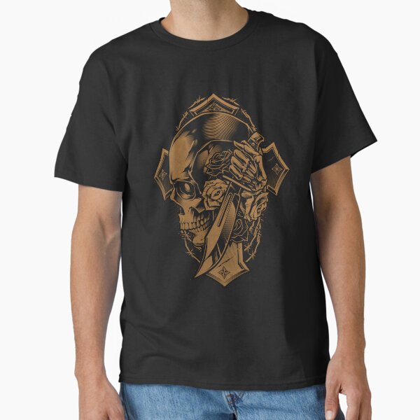 Skull and Cross vector tattoo Classic T-Shirt