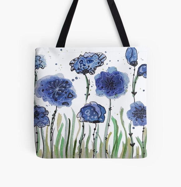 Item preview, Blue flowers designed and sold by MoSiArts.