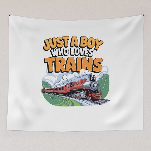 Item preview, Just a Boy Who Loves Trains designed and sold by Mateusz Majcherek.