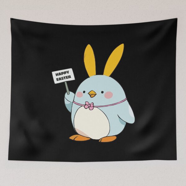 Item preview, Funny Happy Easter Penguin with Easter Bunny Ears designed and sold by Getup-clothing.