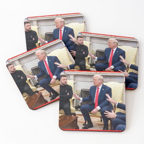 Item preview, Oval Office Showdown 2025: Trump & Vance Stand Tall designed and sold by magaware.