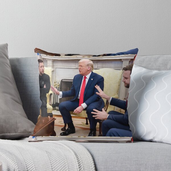 Item preview, Oval Office Showdown 2025: Trump & Vance Stand Tall designed and sold by magaware.