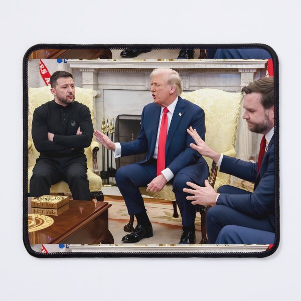 Item preview, Oval Office Showdown 2025: Trump & Vance Stand Tall designed and sold by magaware.