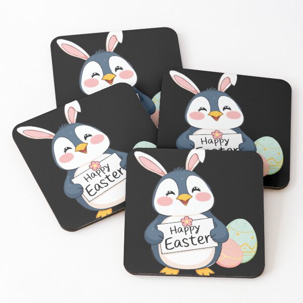 Item preview, Funny Happy Easter Penguin with Easter Bunny Ears designed and sold by Getup-clothing.