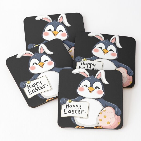 Item preview, Funny Happy Easter Penguin with Easter Bunny Ears designed and sold by Getup-clothing.