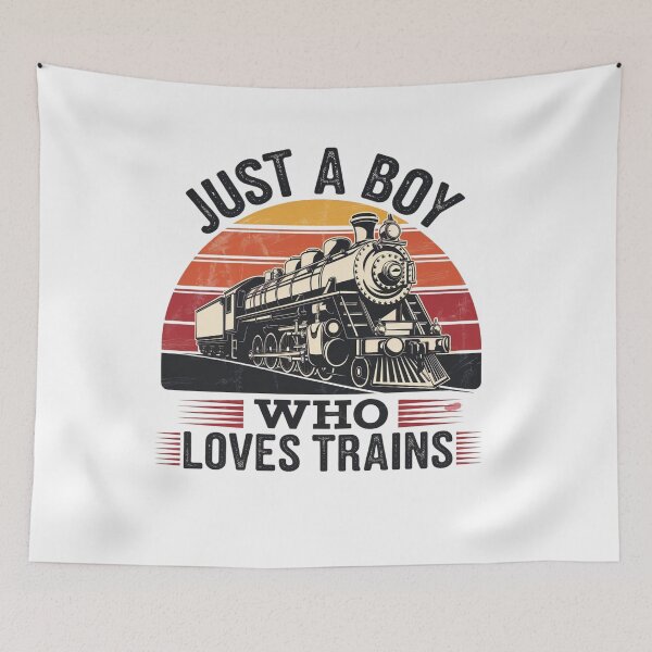 Item preview, Just a Boy Who Loves Trains designed and sold by Mateusz Majcherek.