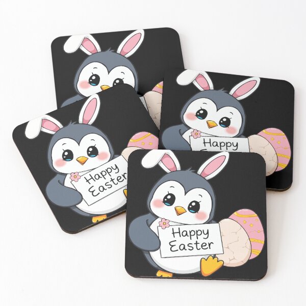Item preview, Funny Happy Easter Penguin with Easter Bunny Ears designed and sold by Getup-clothing.