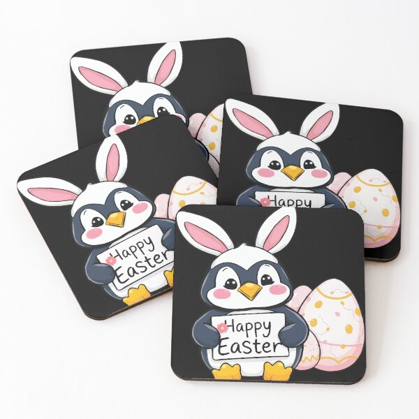 Item preview, Funny Happy Easter Penguin with Easter Bunny Ears designed and sold by Getup-clothing.