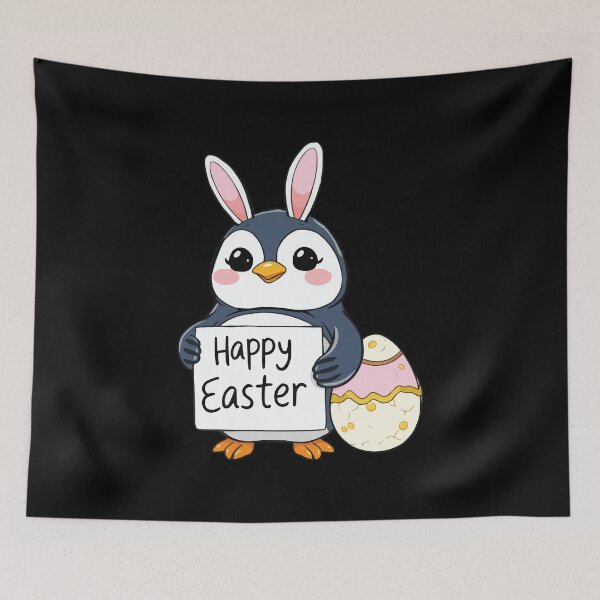 Item preview, Funny Happy Easter Penguin with Easter Bunny Ears designed and sold by Getup-clothing.