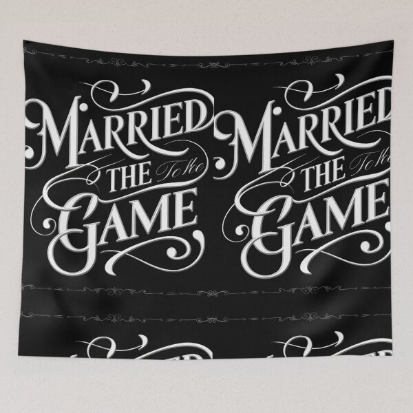 Item preview, Married the Game Sticker – Bold Hustle-Inspired Typography Design designed and sold by joanwatson45.