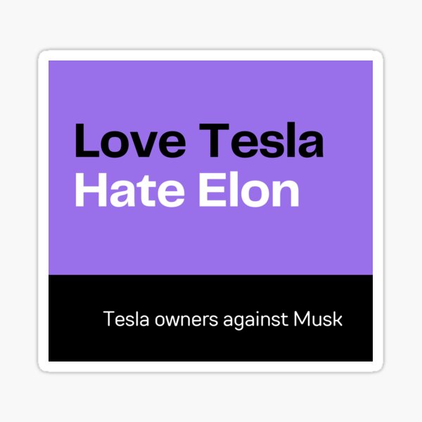 Item preview, Love Tesla. Hate Elon. designed and sold by oconghd.
