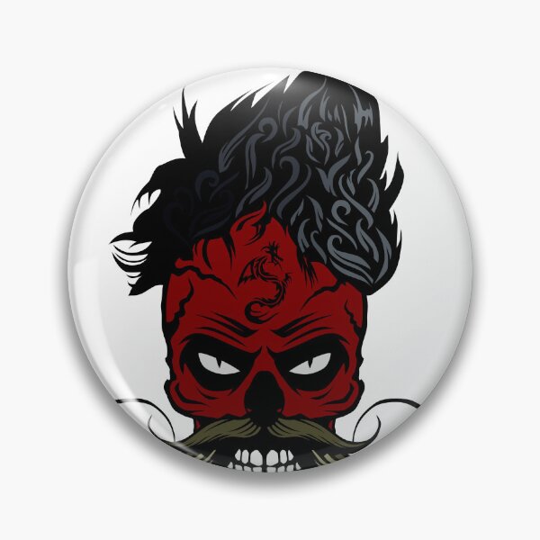 Item preview, skull hipster devil skull mustache mustached evil eye designed and sold by Achille3777.