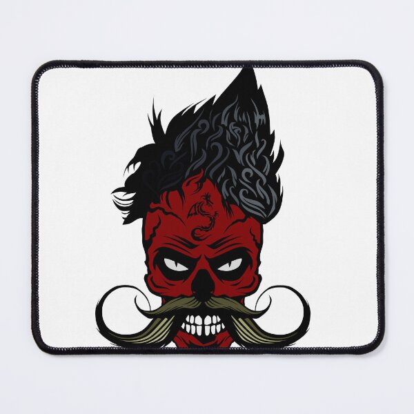 Item preview, skull hipster devil skull mustache mustached evil eye designed and sold by Achille3777.
