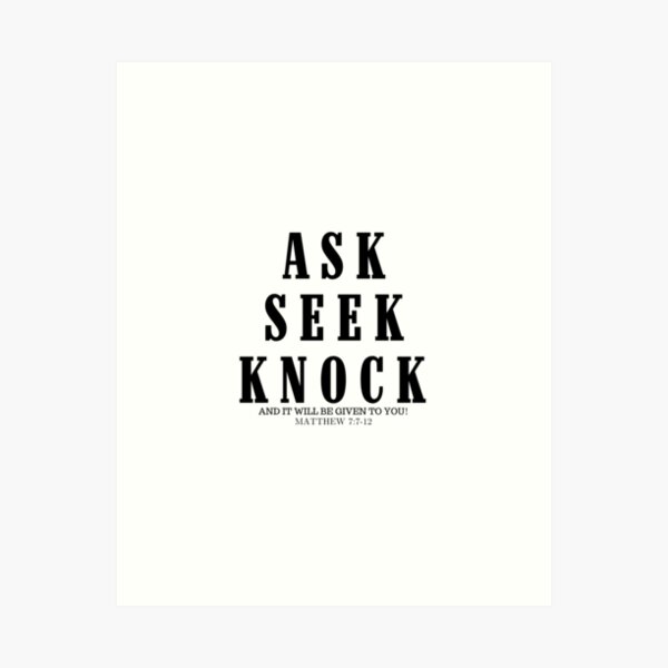 Item preview, Ask, Seek, Knock  designed and sold by Light Up Your Life.