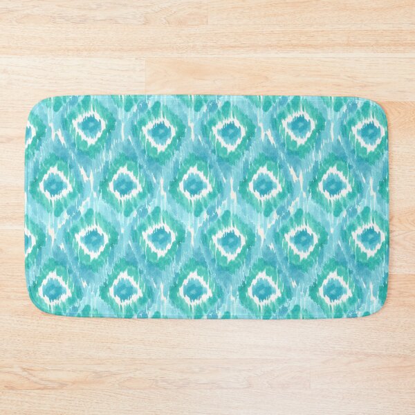Item preview, Abstract Coastal Ikat - Neutral Seaside Beach Seafoam Green &Turquoise Blue designed and sold by aneladesigns.