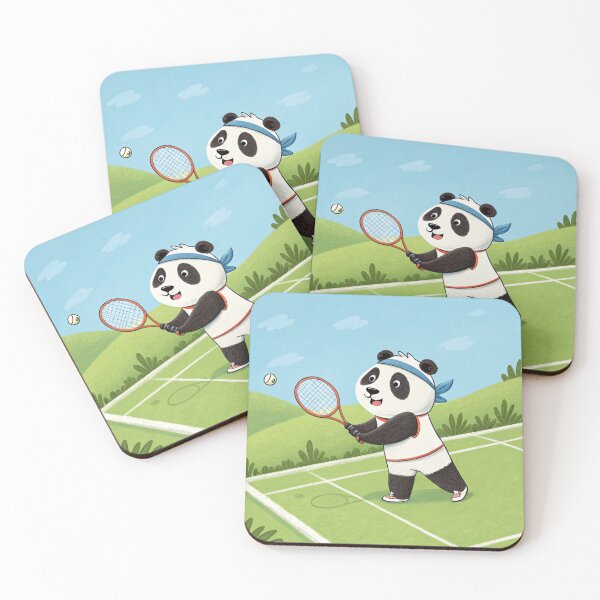 Item preview, Panda Serving on the Tennis Court designed and sold by DeDinchi.