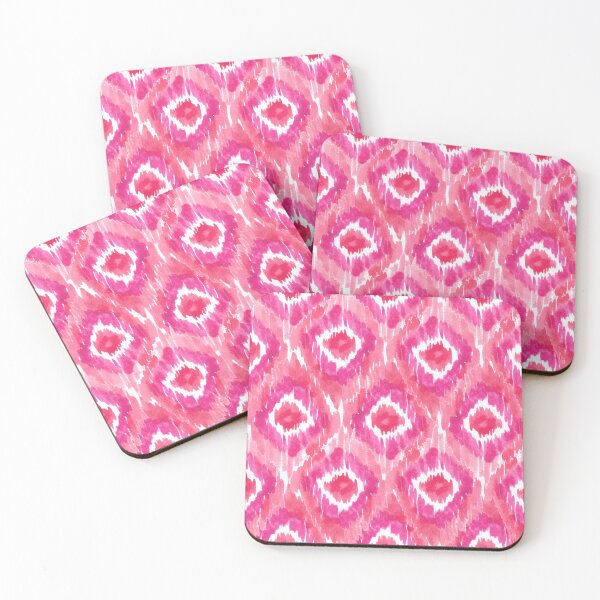 Item preview, Abstract Coastal Ikat - Tropical Seaside Beach Flamingo Pink &Fuchsia red designed and sold by aneladesigns.