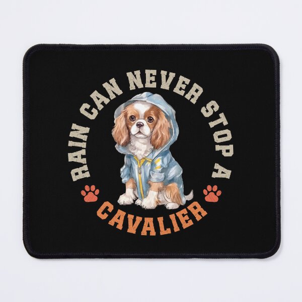 Item preview, Cavalier Raincoat Watercolor Spaniel Dog Yellow Trench Coat designed and sold by eclecTEEq.