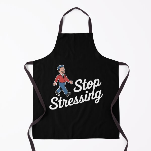 Item preview, Retro 1950s Mascot Man Stop Stressing Motivational Nostalgia designed and sold by w1ckerman.
