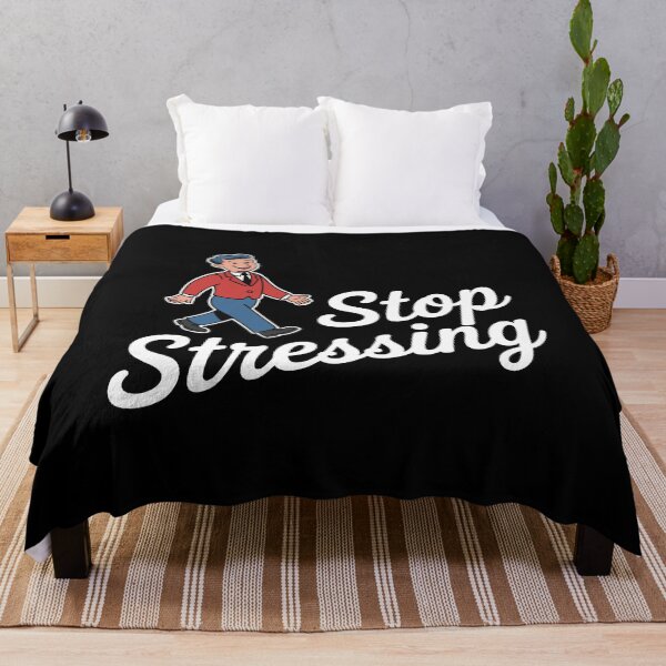 Item preview, Retro 1950s Mascot Man Stop Stressing Motivational Nostalgia designed and sold by w1ckerman.