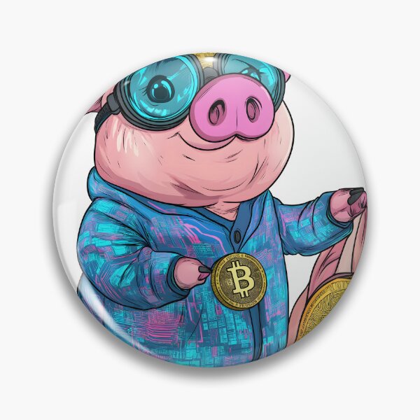 Item preview, Cyber Pig Billionaire – Crypto Wealth Cartoon designed and sold by Chroma Myst.