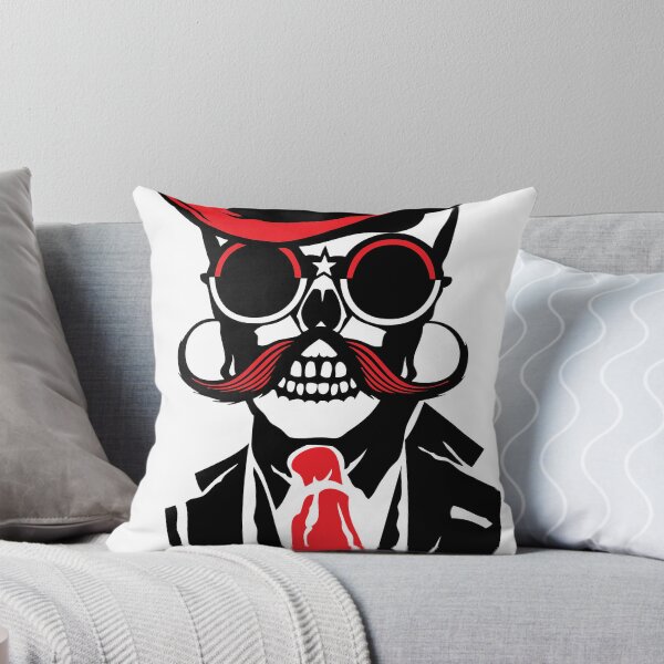 Item preview, hipster skull fancy mustache hat round glasses tie designed and sold by Achille3777.