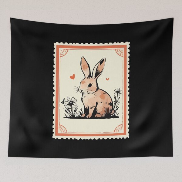 Item preview, Rabbit Vintage Stamp designed and sold by Getup-clothing.