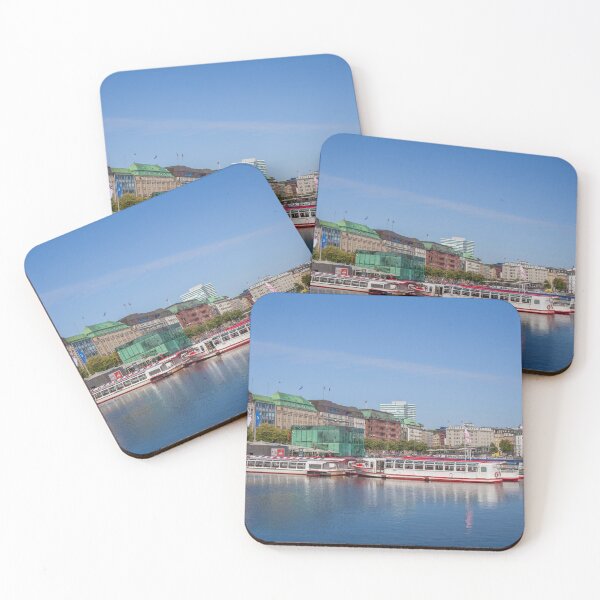 Item preview, Jungfernstieg with Binnenalster and boat pier designed and sold by Torsten  Krüger.