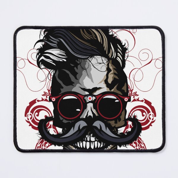 Item preview, hipster skull frill skull mustache fancy round sunglasses designed and sold by Achille3777.