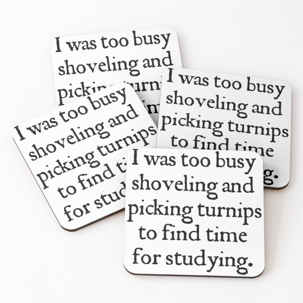 Item preview, Copy of Shoveling Turnips: No Time for Studying Humor (only black) designed and sold by REPTISLAV.