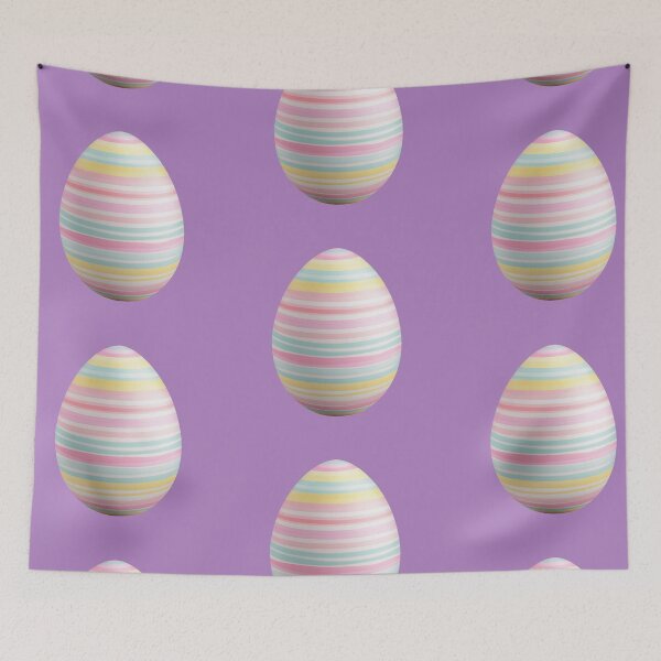 Item preview, Easter eggs are oval-shaped and have alternating stripes. designed and sold by FluffyGallery.