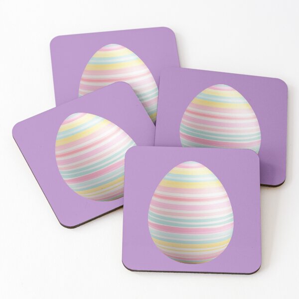Item preview, Easter eggs are oval-shaped and have alternating stripes. designed and sold by FluffyGallery.