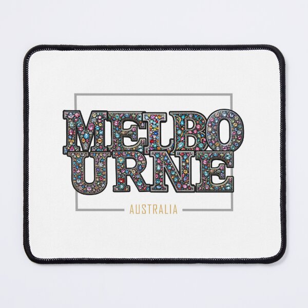Item preview, Melbourne Australia Bling Rhinestone Typography designed and sold by DXINERZ.