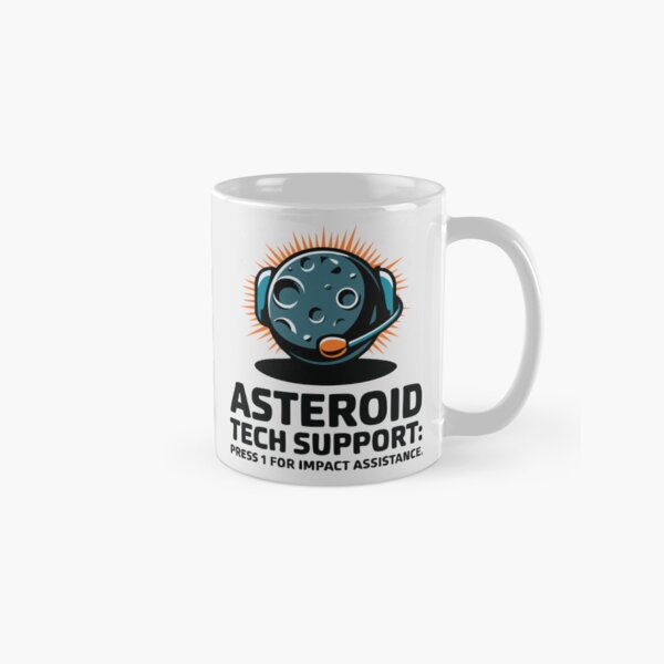 Item preview, Asteroid Tech Support – Cosmic Impact Hotline designed and sold by CrownedCanvas.