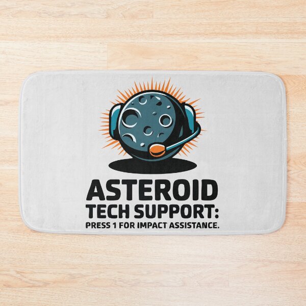 Item preview, Asteroid Tech Support – Cosmic Impact Hotline designed and sold by CrownedCanvas.