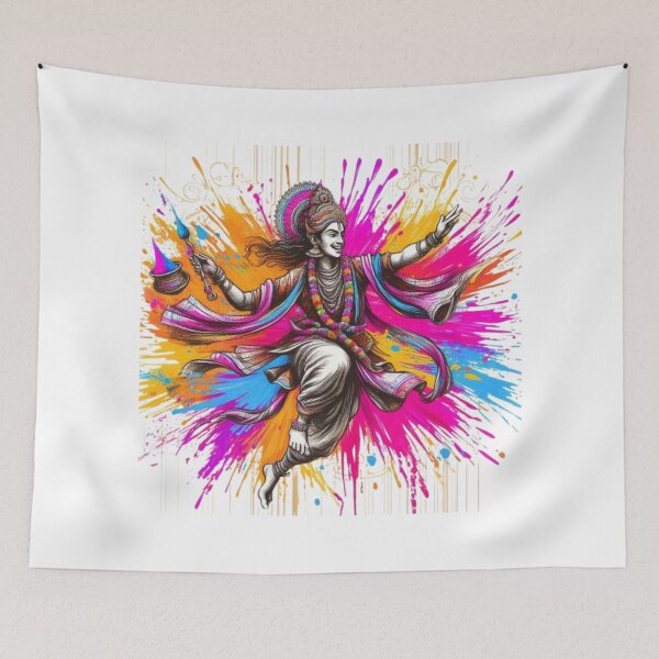 Item preview, Holi Celebration with Lord Krishna designed and sold by artistmagicshop.