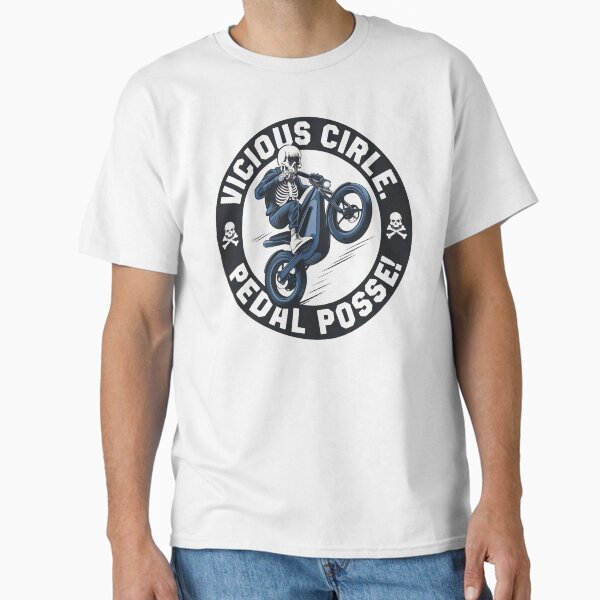 Item preview, Pedal Posse Ride with Rebellion Vicious CIRCLE Style BMX CLASSIC T-SHIRT designed and sold by inkfluenceart.